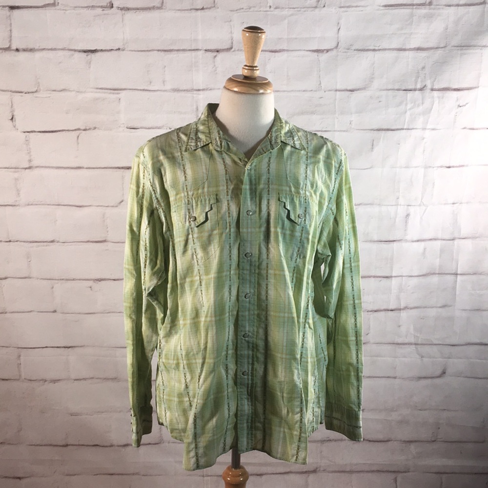 Ralph Lauren Pearl Snap Western Plaid Shirt